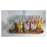 A selection of 13 mid-century glass tumblers