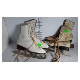 Two pairs Womens Ice skates in used condition