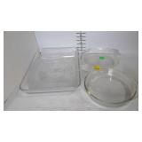 Set with Pyrex & Fire King pie pans, and