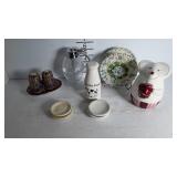 A lot of Kitchen items.  Butter Pat
