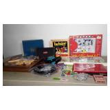 Lot of board games, including uno,  twister,
