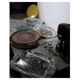Lot of serving trays, microwave  trays, spice