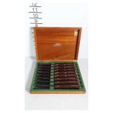 Cutco knife set in mahogany box
