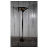 Floor Lamp, slag Style Shade, painted base,