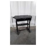 Sewing Table, black painted Victorian style,