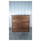 Chest of Drawers, large 5 drawer high, missing