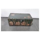 Storage Trunk, painted with house hold scene, no