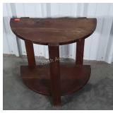 Side Stand, double half moon shelf, 24" wide, 22