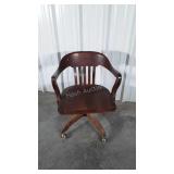 Oak Office Desk Chair, older oak made, used with