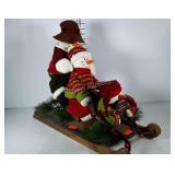 Holiday Decor, Sledding Snowmen