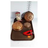 Group: Copper jello molds made in Italy,