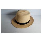 Emerson woven straw fedora style hat