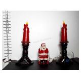 Lot of 3 vintage light up Christmas  decorations.