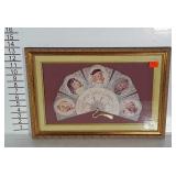 Victorian Style fan in frame.