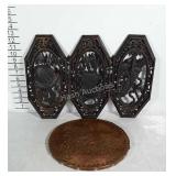 Vintage wall decor: copper embossed wall plaque &