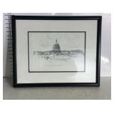 Framed picture of the United States Capital