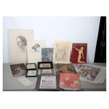 Art lot. Misc. Pieces. Some framed.