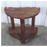 Side Stand, double half moon shelf, 24" wide, 22