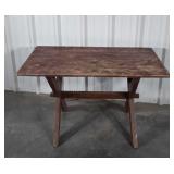 Farm Table, 48" four board top, X pattern legs