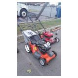 Husquavarna push mower, does run, has tape on