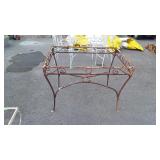 Patio Table, 42" long, missing glass, does show