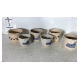Six Robinson Ransbottom Roseville Ohio crock jars