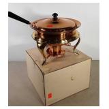 Brass and copper chafing dish