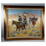 Buffalo Soldiers lithograph print on canvas by