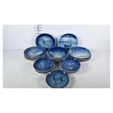 Copenhagen porcelain plates, seven 6" and