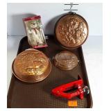 Group: Copper jello molds made in Italy,