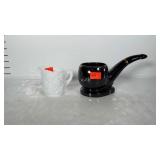 Wesrmoreland milk glass creamer pitcher & t