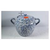Spongeware bean pot, Roseville, Ohio