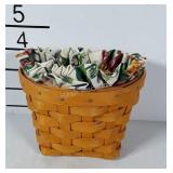 Longaberger small wall basket, with liner and