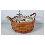 Longaberger handle basket with protector and