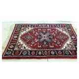Wool handknotted scatter rug, 24 x 36