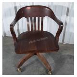 Oak Office Desk Chair, older oak made, used with