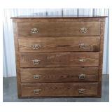 Chest of Drawers, large 5 drawer high, missing