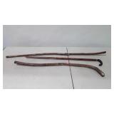 Walking sticks, includes three
