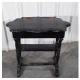 Sewing Table, black painted Victorian style,