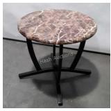 Accent Table, faux marble top 24" end table 22"