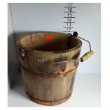 Wooden  Bucket from Ice cream maker, no crank