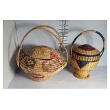 Two wicker baskets