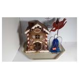 Christmas decor- Gingerbread house- Angel candle