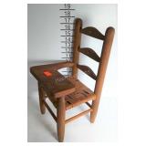 Small Wood and wicker desk chair