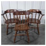 Dining Chairs, 3 maple made, 2 Captain