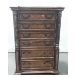 Four over two drawer chest, 62" tall, does have