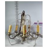 Early chandelier, five candles, will need