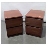 Nightstands, 2 drawer laminated made stands, some