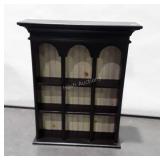 Curio Wall Display Cabinet, black color finish 3