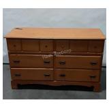 Maple 6 Drawer Dresser, 49", burn mark on top
